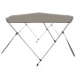 vidaXL 3-Bow Bimini-Top Grau 182x184x136 cm vidaXL 3-Bow Bimini-Top Grau 182x184x136 cm