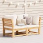 vidaXL Gartensofa mit Kissen 2-Sitzer Massivholz Akazie vidaXL Gartensofa mit Kissen 2-Sitzer Massivholz Akazie