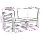 vidaXL Gartensofa mit Kissen 2-Sitzer Massivholz Akazie vidaXL Gartensofa mit Kissen 2-Sitzer Massivholz Akazie