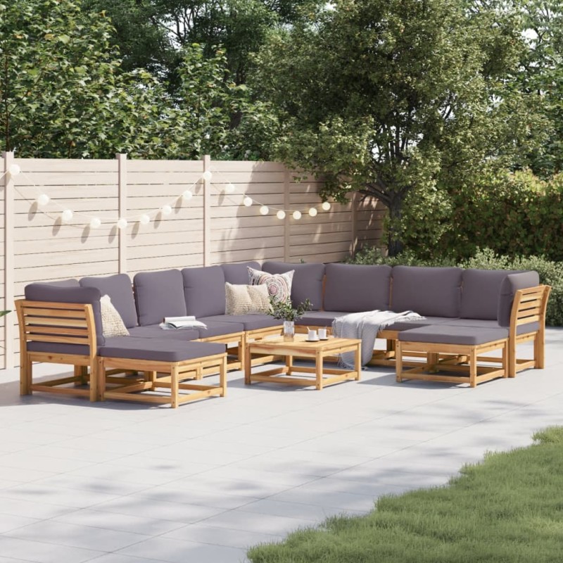 vidaXL 11-tlg. Garten-Lounge-Set mit Kissen Massivholz Akazie vidaXL 11-tlg. Garten-Lounge-Set mit Kissen Massivholz Akazie