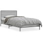 vidaXL Bettgestell Grau Sonoma 100x200 cm Holzwerkstoff und Metall vidaXL Bettgestell Grau Sonoma 100x200 cm Holzwerkstoff und Metall