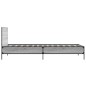 vidaXL Bettgestell Grau Sonoma 100x200 cm Holzwerkstoff und Metall vidaXL Bettgestell Grau Sonoma 100x200 cm Holzwerkstoff und Metall
