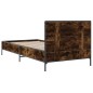 vidaXL Bettgestell Räuchereiche 75x190 cm Holzwerkstoff und Metall vidaXL Bettgestell Räuchereiche 75x190 cm Holzwerkstoff und Metall