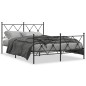 vidaXL Bettgestell mit Kopf- und Fußteil Metall Schwarz 140x200 cm vidaXL Bettgestell mit Kopf- und Fußteil Metall Schwarz 140x200 cm