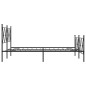 vidaXL Bettgestell mit Kopf- und Fußteil Metall Schwarz 140x200 cm vidaXL Bettgestell mit Kopf- und Fußteil Metall Schwarz 140x200 cm