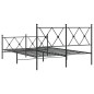 vidaXL Bettgestell mit Kopf- und Fußteil Metall Schwarz 140x200 cm vidaXL Bettgestell mit Kopf- und Fußteil Metall Schwarz 140x200 cm