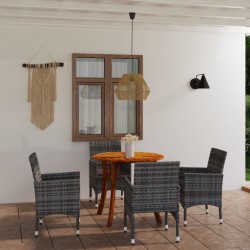 5-tlg. Garten-Essgruppe Grau