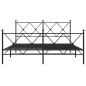 vidaXL Bettgestell mit Kopf- und Fußteil Metall Schwarz 160x200 cm vidaXL Bettgestell mit Kopf- und Fußteil Metall Schwarz 160x200 cm