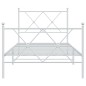 vidaXL Bettgestell mit Kopf- und Fußteil Metall Weiß 90x190 cm vidaXL Bettgestell mit Kopf- und Fußteil Metall Weiß 90x190 cm
