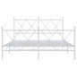 vidaXL Bettgestell mit Kopf- und Fußteil Metall Weiß 137x190 cm vidaXL Bettgestell mit Kopf- und Fußteil Metall Weiß 137x190 cm