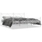 vidaXL Bettgestell mit Kopf- und Fußteil Metall Weiß 193x203 cm vidaXL Bettgestell mit Kopf- und Fußteil Metall Weiß 193x203 cm
