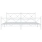 vidaXL Bettgestell mit Kopf- und Fußteil Metall Weiß 193x203 cm vidaXL Bettgestell mit Kopf- und Fußteil Metall Weiß 193x203 cm