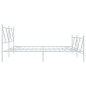 vidaXL Bettgestell mit Kopf- und Fußteil Metall Weiß 193x203 cm vidaXL Bettgestell mit Kopf- und Fußteil Metall Weiß 193x203 cm