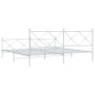 vidaXL Bettgestell mit Kopf- und Fußteil Metall Weiß 193x203 cm vidaXL Bettgestell mit Kopf- und Fußteil Metall Weiß 193x203 cm