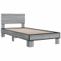vidaXL Bettgestell Grau Sonoma 75x190 cm Holzwerkstoff und Metall vidaXL Bettgestell Grau Sonoma 75x190 cm Holzwerkstoff und Metall
