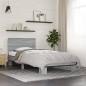 vidaXL Bettgestell Grau Sonoma 75x190 cm Holzwerkstoff und Metall vidaXL Bettgestell Grau Sonoma 75x190 cm Holzwerkstoff und Metall