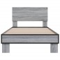 vidaXL Bettgestell Grau Sonoma 75x190 cm Holzwerkstoff und Metall vidaXL Bettgestell Grau Sonoma 75x190 cm Holzwerkstoff und Metall