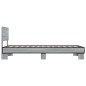 vidaXL Bettgestell Grau Sonoma 75x190 cm Holzwerkstoff und Metall vidaXL Bettgestell Grau Sonoma 75x190 cm Holzwerkstoff und Metall