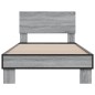 vidaXL Bettgestell Grau Sonoma 90x190 cm Holzwerkstoff und Metall vidaXL Bettgestell Grau Sonoma 90x190 cm Holzwerkstoff und Metall