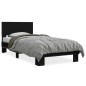 vidaXL Bettgestell Schwarz 90x190 cm Holzwerkstoff und Metall vidaXL Bettgestell Schwarz 90x190 cm Holzwerkstoff und Metall