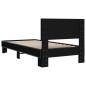vidaXL Bettgestell Schwarz 90x190 cm Holzwerkstoff und Metall vidaXL Bettgestell Schwarz 90x190 cm Holzwerkstoff und Metall