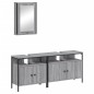 vidaXL 3-tlg. Badmöbel-Set Grau Sonoma Holzwerkstoff vidaXL 3-tlg. Badmöbel-Set Grau Sonoma Holzwerkstoff