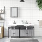 vidaXL 3-tlg. Badmöbel-Set Grau Sonoma Holzwerkstoff vidaXL 3-tlg. Badmöbel-Set Grau Sonoma Holzwerkstoff