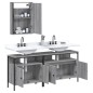 vidaXL 3-tlg. Badmöbel-Set Grau Sonoma Holzwerkstoff vidaXL 3-tlg. Badmöbel-Set Grau Sonoma Holzwerkstoff