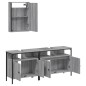 vidaXL 3-tlg. Badmöbel-Set Grau Sonoma Holzwerkstoff vidaXL 3-tlg. Badmöbel-Set Grau Sonoma Holzwerkstoff