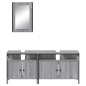 vidaXL 3-tlg. Badmöbel-Set Grau Sonoma Holzwerkstoff vidaXL 3-tlg. Badmöbel-Set Grau Sonoma Holzwerkstoff