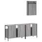 vidaXL 3-tlg. Badmöbel-Set Grau Sonoma Holzwerkstoff vidaXL 3-tlg. Badmöbel-Set Grau Sonoma Holzwerkstoff