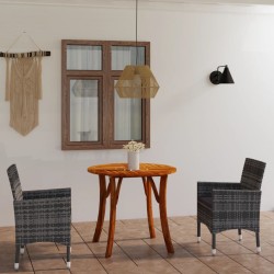 3-tlg. Garten-Essgruppe Grau