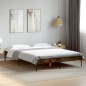 vidaXL Bettgestell Räuchereiche 160x200 cm Holzwerkstoff und Metall vidaXL Bettgestell Räuchereiche 160x200 cm Holzwerkstoff und Metall