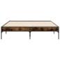 vidaXL Bettgestell Räuchereiche 120x190 cm Holzwerkstoff und Metall vidaXL Bettgestell Räuchereiche 120x190 cm Holzwerkstoff und Metall
