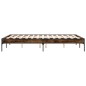vidaXL Bettgestell Räuchereiche 120x190 cm Holzwerkstoff und Metall vidaXL Bettgestell Räuchereiche 120x190 cm Holzwerkstoff und Metall