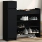 vidaXL Schuhschrank Schwarz 100,5x28x100 cm Holzwerkstoff vidaXL Schuhschrank Schwarz 100,5x28x100 cm Holzwerkstoff