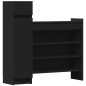 vidaXL Schuhschrank Schwarz 100,5x28x100 cm Holzwerkstoff vidaXL Schuhschrank Schwarz 100,5x28x100 cm Holzwerkstoff