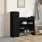 vidaXL Schuhschrank Schwarz 100,5x28x100 cm Holzwerkstoff vidaXL Schuhschrank Schwarz 100,5x28x100 cm Holzwerkstoff