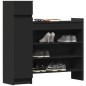 vidaXL Schuhschrank Schwarz 100,5x28x100 cm Holzwerkstoff vidaXL Schuhschrank Schwarz 100,5x28x100 cm Holzwerkstoff