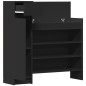 vidaXL Schuhschrank Schwarz 100,5x28x100 cm Holzwerkstoff vidaXL Schuhschrank Schwarz 100,5x28x100 cm Holzwerkstoff