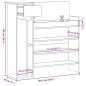 vidaXL Schuhschrank Schwarz 100,5x28x100 cm Holzwerkstoff vidaXL Schuhschrank Schwarz 100,5x28x100 cm Holzwerkstoff
