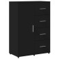 vidaXL Sideboard Schwarz 60x31x84 cm Holzwerkstoff vidaXL Sideboard Schwarz 60x31x84 cm Holzwerkstoff