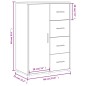 vidaXL Sideboard Schwarz 60x31x84 cm Holzwerkstoff vidaXL Sideboard Schwarz 60x31x84 cm Holzwerkstoff