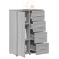 vidaXL Sideboard Grau Sonoma 60x31x84 cm Holzwerkstoff