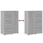 vidaXL Sideboard Grau Sonoma 60x31x84 cm Holzwerkstoff