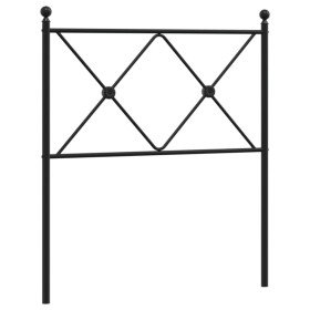 vidaXL Kopfteil Metall Schwarz 75 cm