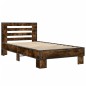 vidaXL Bettgestell Räuchereiche 90x200 cm Holzwerkstoff und Metall vidaXL Bettgestell Räuchereiche 90x200 cm Holzwerkstoff und Metall