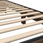 vidaXL Bettgestell Braun Eichen-Optik 75x190 cm Holzwerkstoff Metall vidaXL Bettgestell Braun Eichen-Optik 75x190 cm Holzwerkstoff Metall