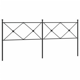 vidaXL Kopfteil Metall Schwarz 200 cm