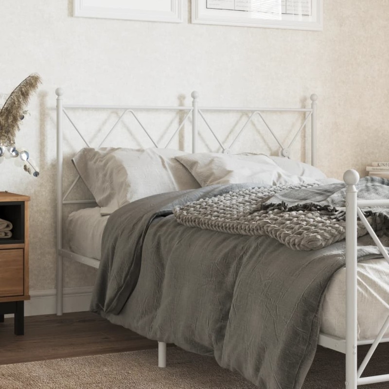 vidaXL Kopfteil Metall Weiß 120 cm vidaXL Kopfteil Metall Weiß 120 cm